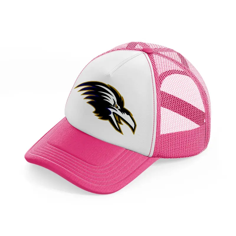 baltimore ravens face symbol-neon-pink-trucker-hat