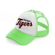 detroit tigers fan lime green trucker hat