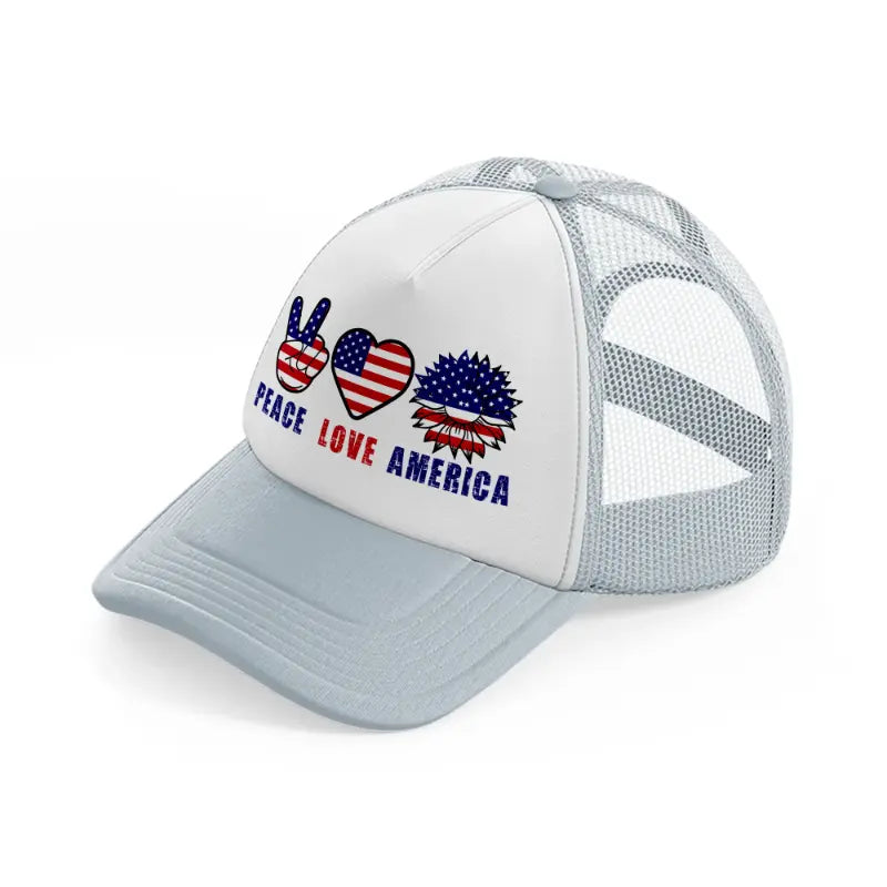 peace love america-010-grey-trucker-hat