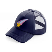 shooting star navy blue trucker hat