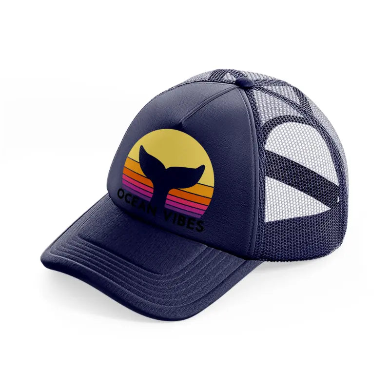 ocean vibes-navy-blue-trucker-hat