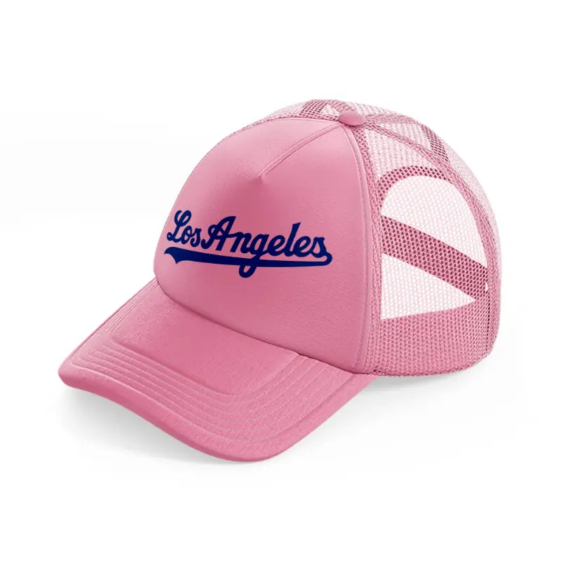 los angeles retro pink trucker hat