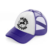 eat more fast food target-purple-trucker-hat