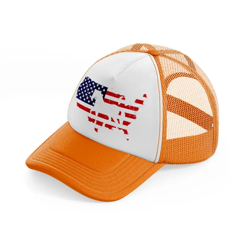 map-orange-trucker-hat