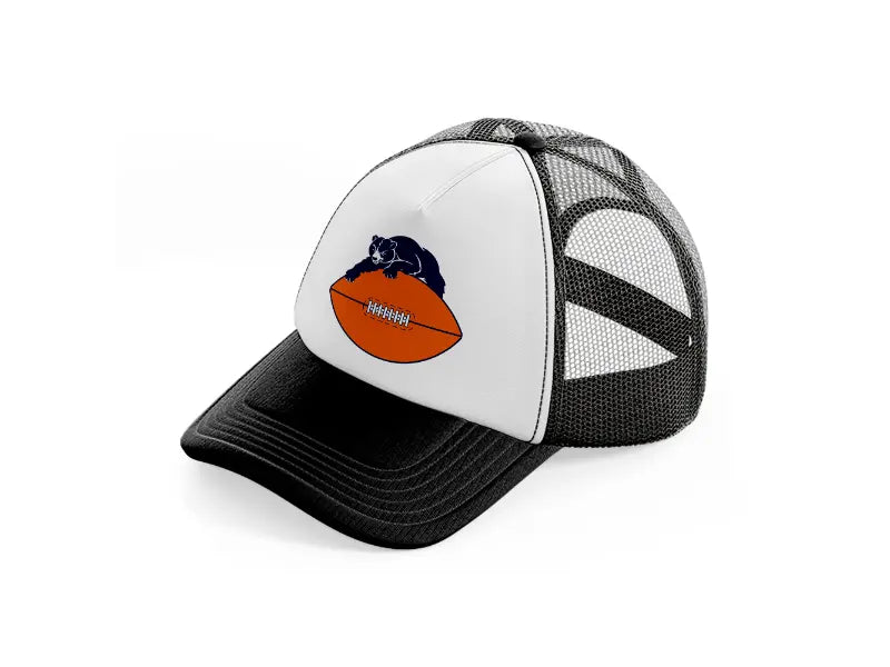 chicago bears ball-black-and-white-trucker-hat