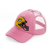 green bay packers helmet-pink-trucker-hat