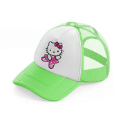 hello kitty ballet lime green trucker hat