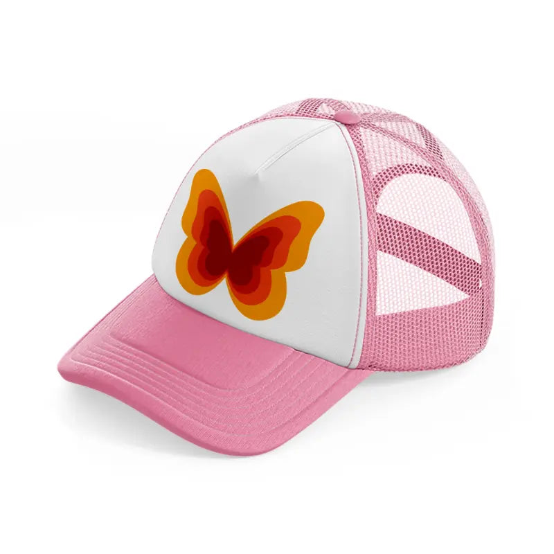 groovy 60s retro clipart transparent 35 pink and white trucker hat