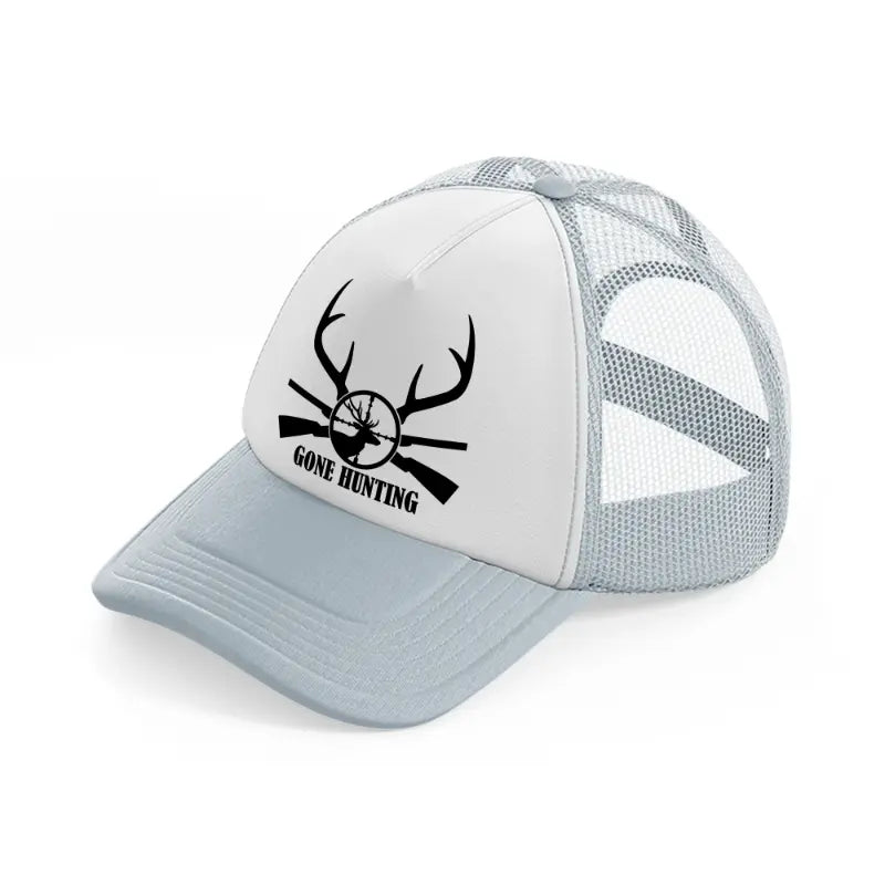 gone hunting-grey-trucker-hat