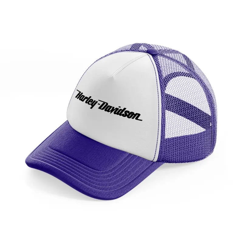 harley-davidson graphic-purple-trucker-hat
