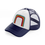 groovy shapes 02 navy blue and white trucker hat