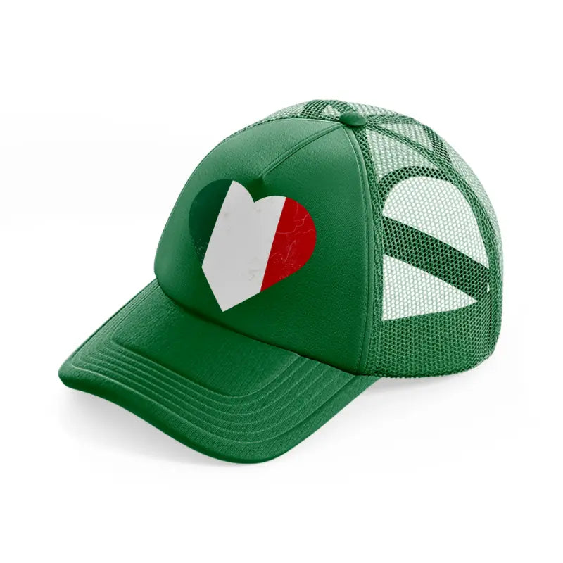 heart flag-green-trucker-hat