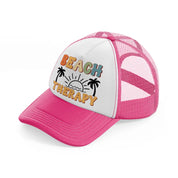 beach therapy-neon-pink-trucker-hat