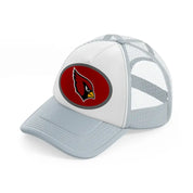 arizona cardinals small logo-grey-trucker-hat
