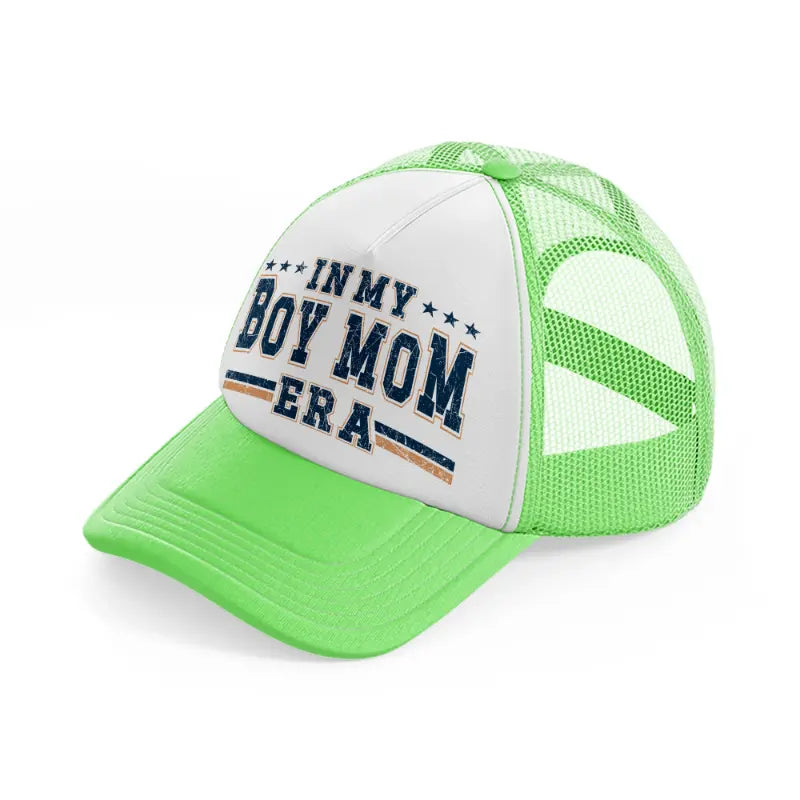 in my boy mom era-lime-green-trucker-hat