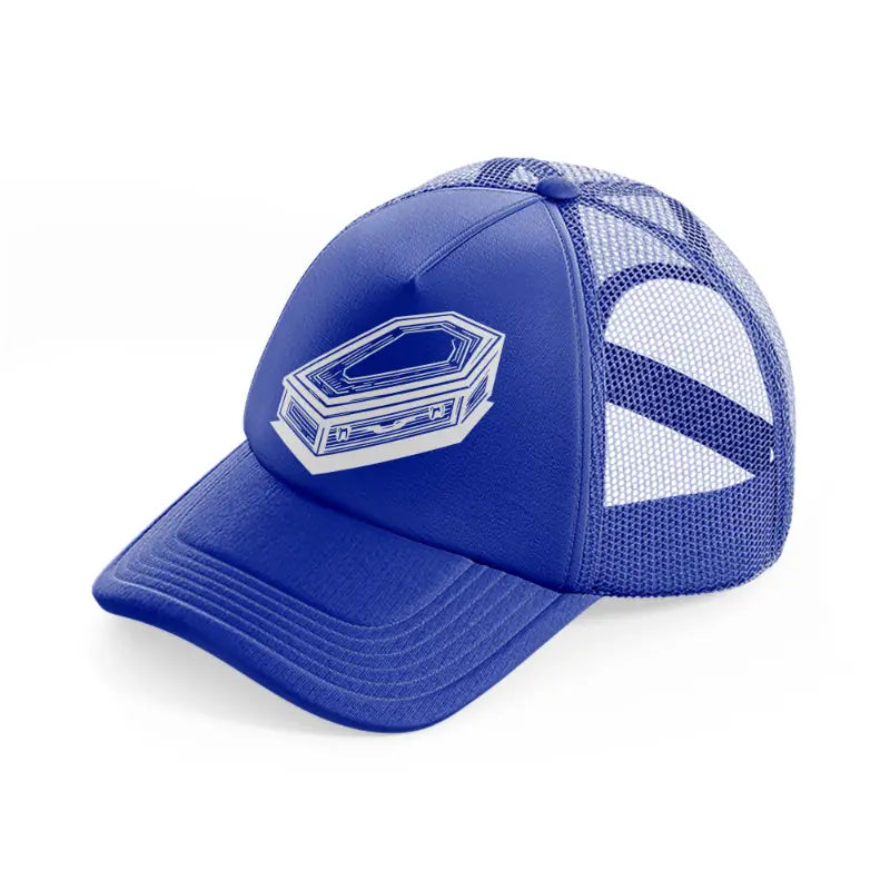 basic casket-blue-trucker-hat