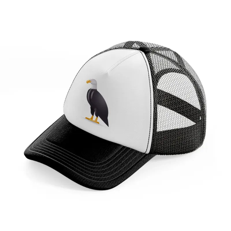 017 eagle black and white trucker hat