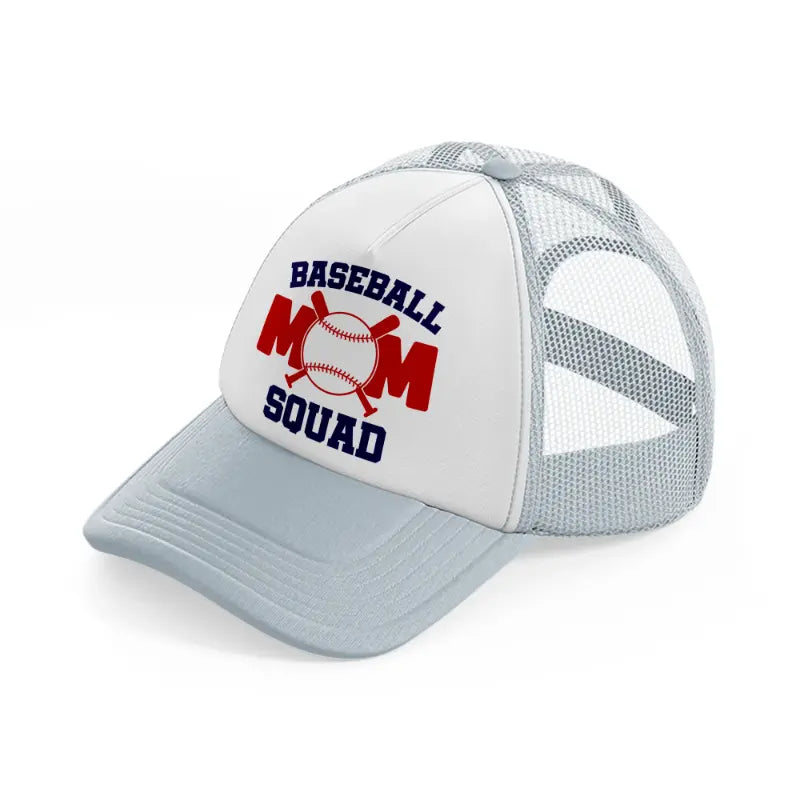 baseball mom squad-grey-trucker-hat