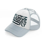 fly eagles fly-grey-trucker-hat