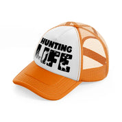 hunting life bold-orange-trucker-hat