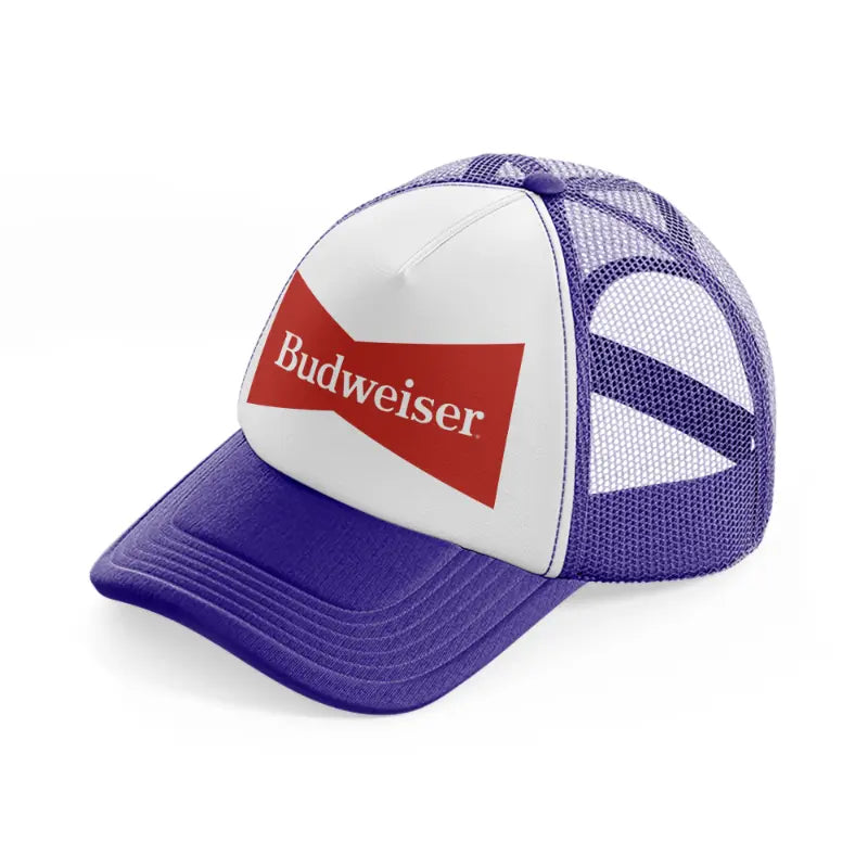 old budweiser purple trucker hat