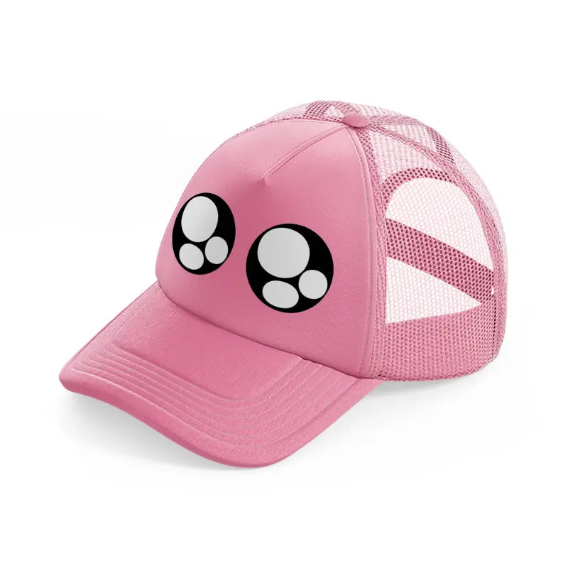 eyes pink trucker hat