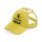 chicago white sox logo-gold-trucker-hat