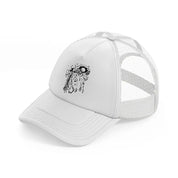 ghost inside wall white trucker hat