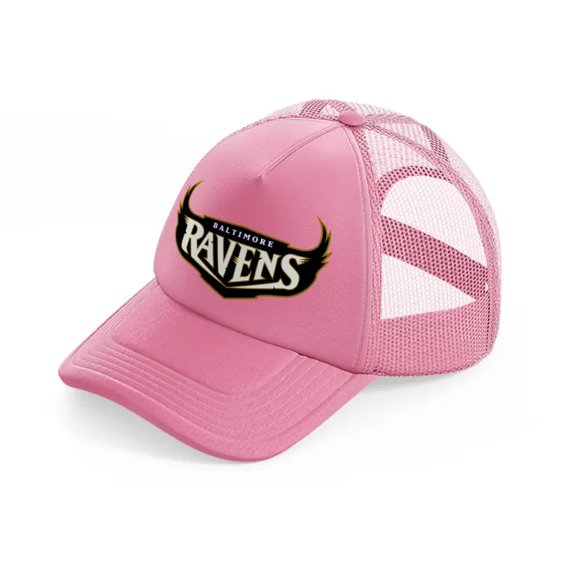 baltimore ravens symbol-pink-trucker-hat