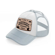 ouija board grey trucker hat