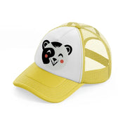 panda yellow trucker hat