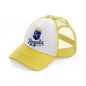 kansas city royals emblem-yellow-trucker-hat