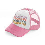 fishing is fun-pink-and-white-trucker-hat