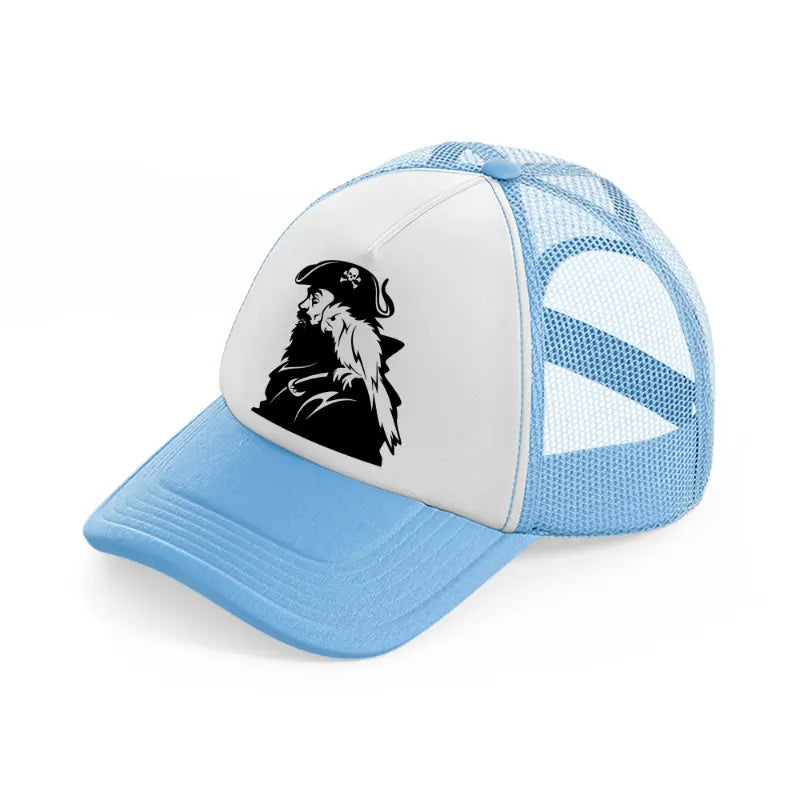 pirate with cacatua sky blue trucker hat