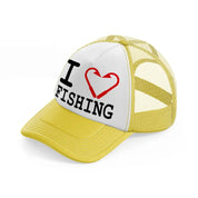 i love fishing-yellow-trucker-hat