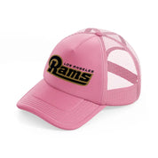 los angeles rams classic-pink-trucker-hat