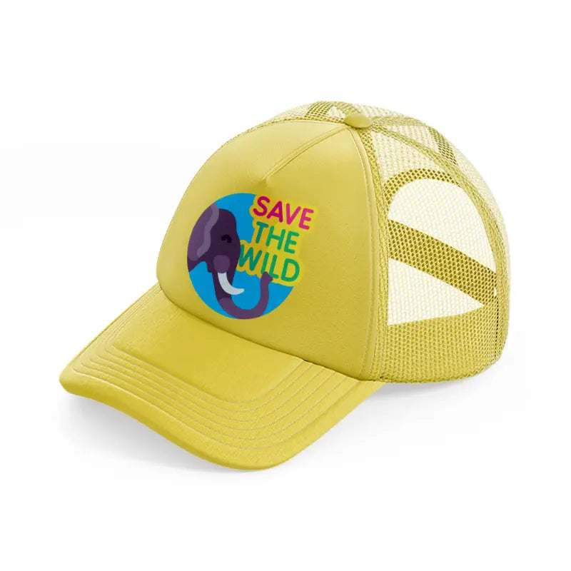 save-the-wild-gold-trucker-hat