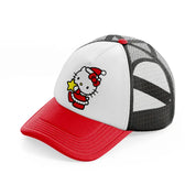 hello kitty santa-red-and-black-trucker-hat