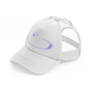 crystal oval white trucker hat