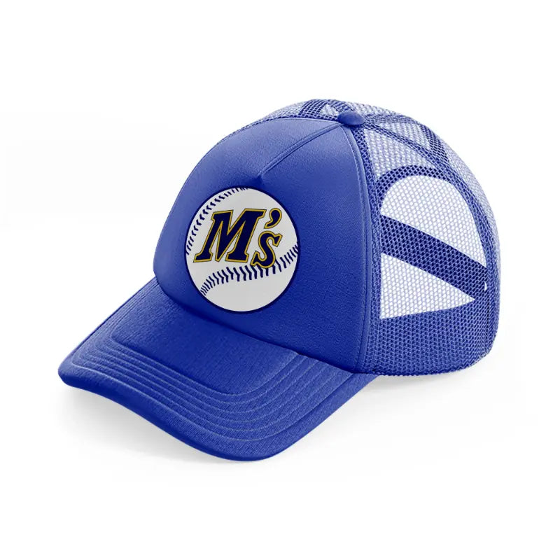 seattle mariners ball-blue-trucker-hat
