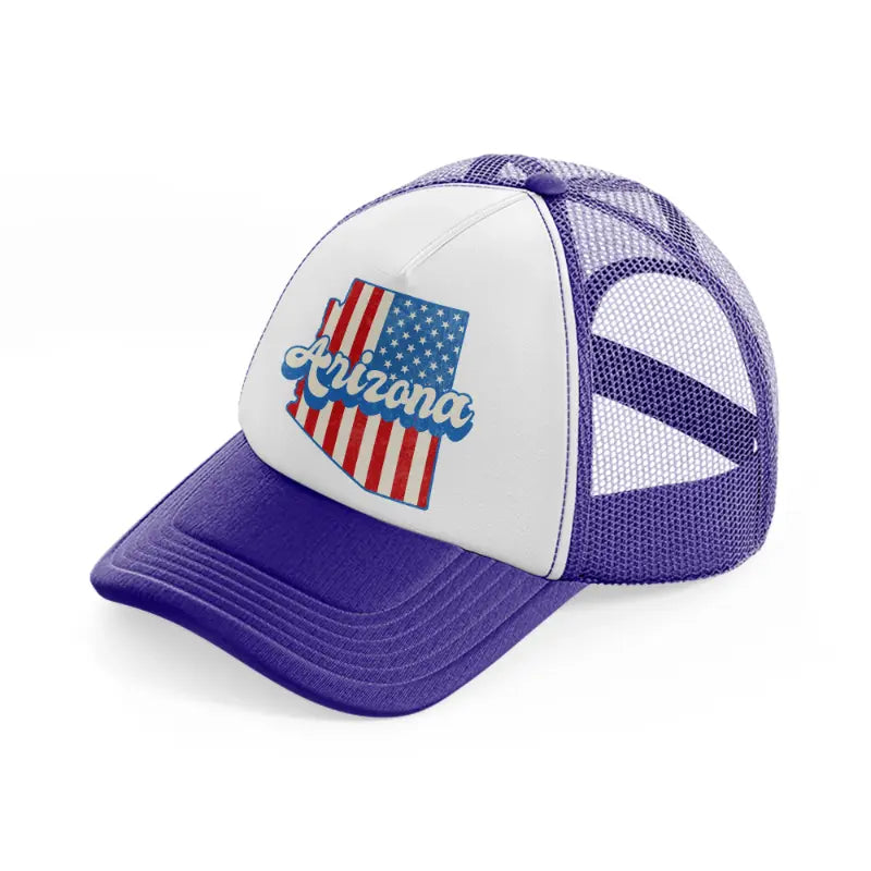 arizona flag-purple-trucker-hat
