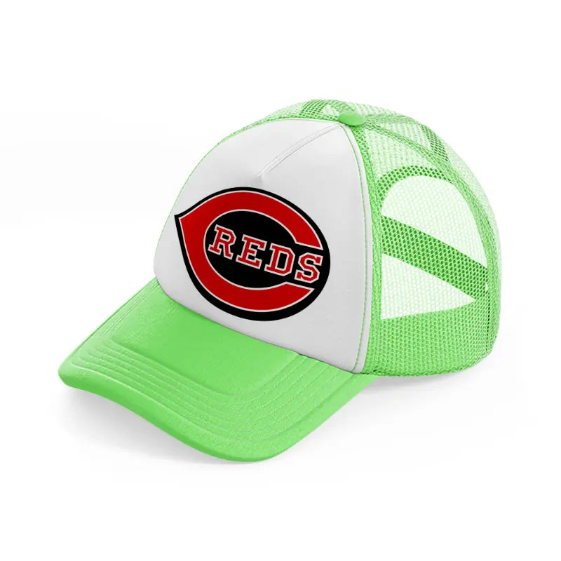 cincinnati reds retro lime green trucker hat