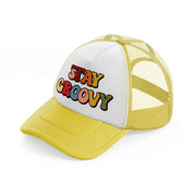 groovy quotes 12 yellow trucker hat