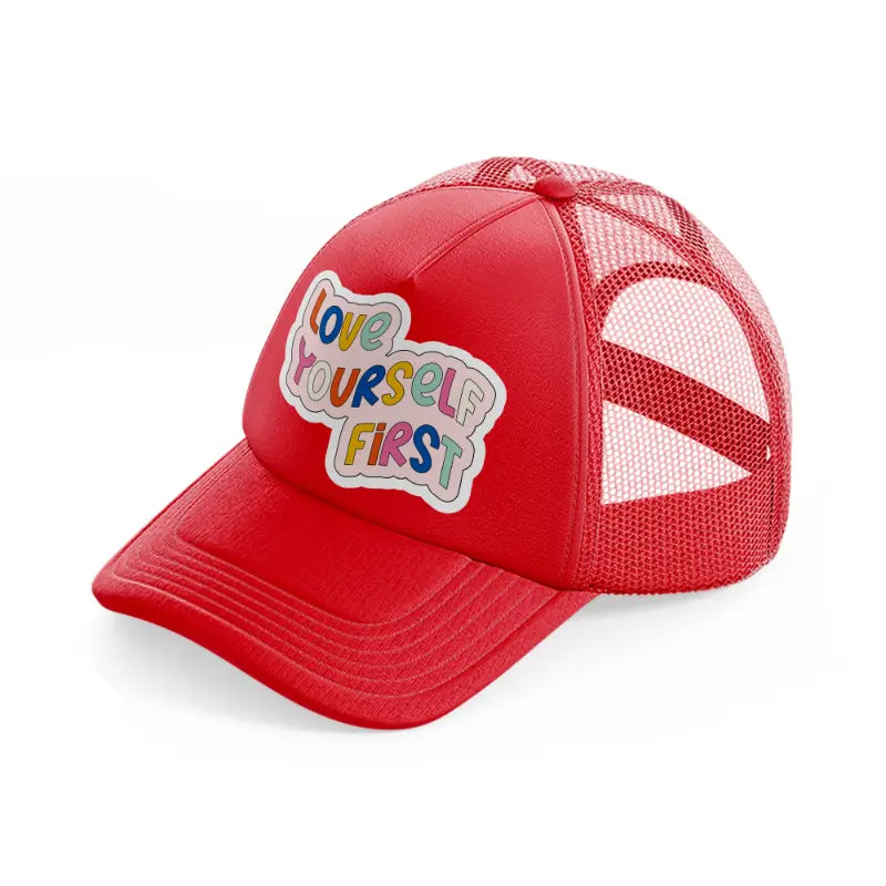 love quotes 27 red trucker hat