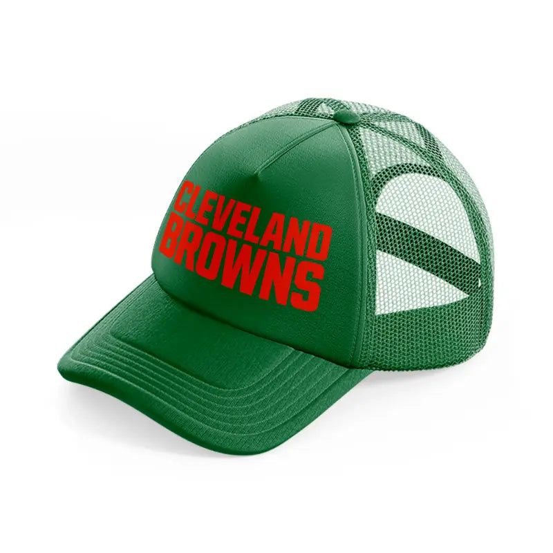 cleveland browns text-green-trucker-hat