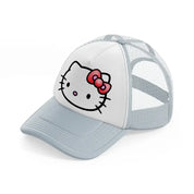 hello kitty emoji-grey-trucker-hat