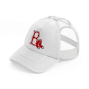 boston red sox emblem white trucker hat