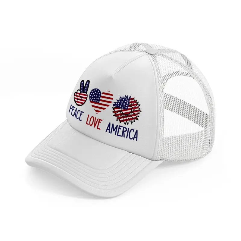 peace love america-01-white-trucker-hat
