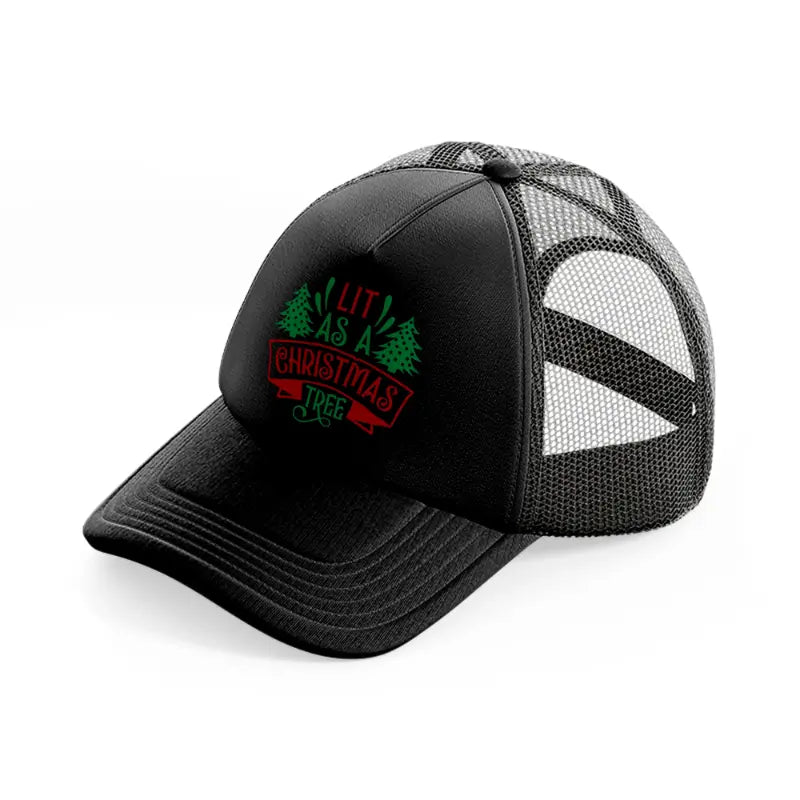 lit as a christmas tree-black-trucker-hat