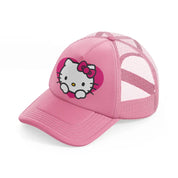 hello kitty love pink trucker hat